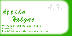 attila halgas business card